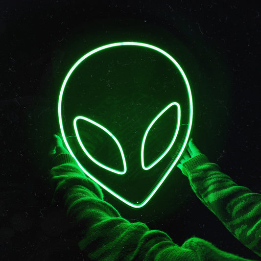 Alien-Enseigne-au-vert.-Neon-LED-Neon-au-Maroc-OPLADESIGN Enseigne Néon LED Alien LED Neon Sign - Neon in Morocco – Gift et Decor Maroc