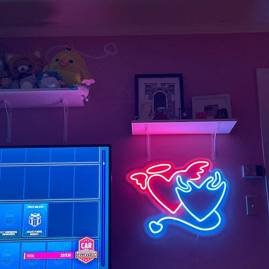 Enseigne Néon LED "Two Hearts Combined" LED Neon Sign – Gift et Decor Maroc