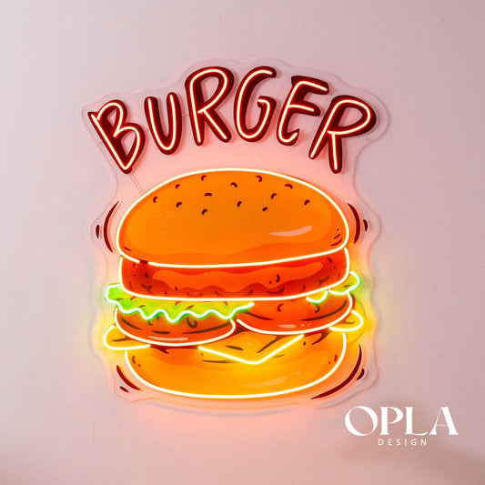 Enseigne Néon LED Hamburger Neon Led maroc - Neon Led au Maroc – Gift et Decor Maroc