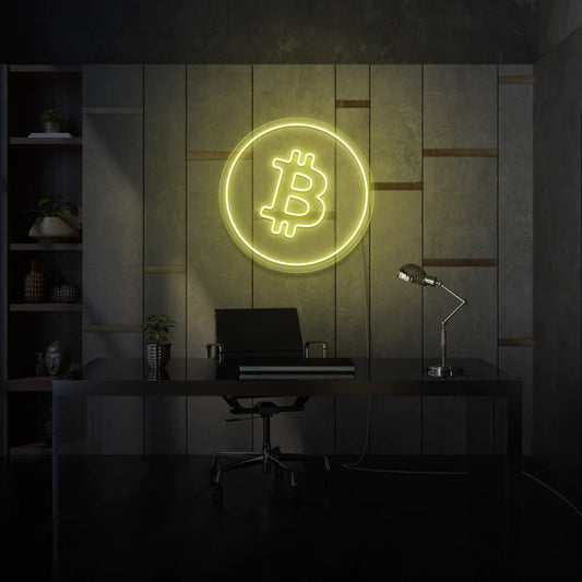 Enseigne Néon LED Bitcoin Logo Neon Sign - Neon in Morocco – Gift et Decor Maroc