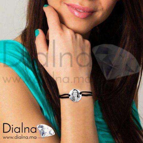 Bracelet-personnalise-DIALNA-homme-femme-1-500x500 Bracelet rond personnalisé avec photo en acier inoxydable 22mm – Gifts et Decor Maroc