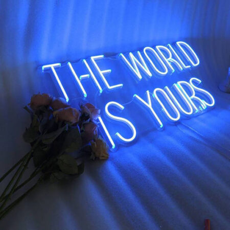 Enseigne Néon LED The World Is Yours LED Neon Sign – Gift et Decor Maroc