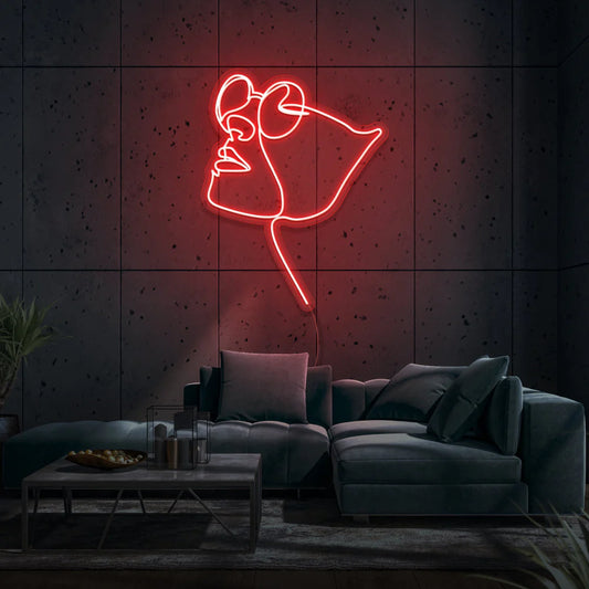 Enseigne Néon LED Face with Glasses LED Neon Sign - Neon in Morocco – Gift et Decor Maroc