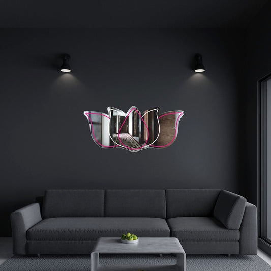il_794xN.4841608964_3zmp Enseigne Néon LED Lotus Flower Mirror - LED Neon Mirror - Neon Led in Morocco – Gift et Decor Maroc