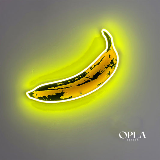 Enseigne Néon LED "Banana by Andy Warhol" Neon Morocco - Neon Led in Morocco – Gift et Decor Maroc