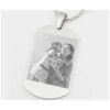 Pendentif Dog Tag en Acier inoxydable Personnalisé avec photo – Gifts et Decor Maroc