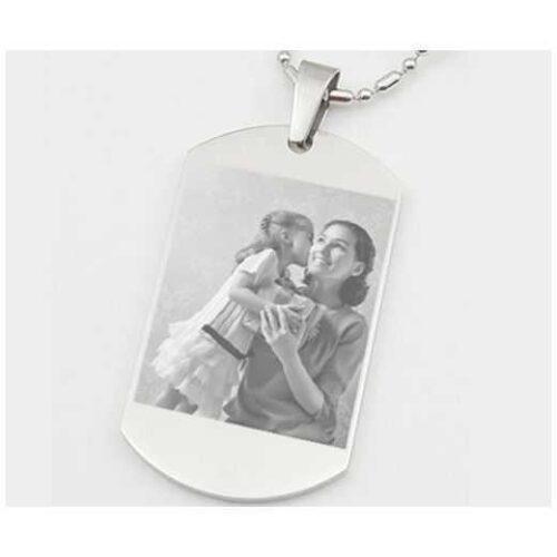 Pendentif Dog Tag en Acier inoxydable Personnalisé avec photo – Gifts et Decor Maroc