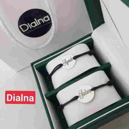 Pack 2 Bracelet personnalisé avec texte – Gifts et Decor Maroc